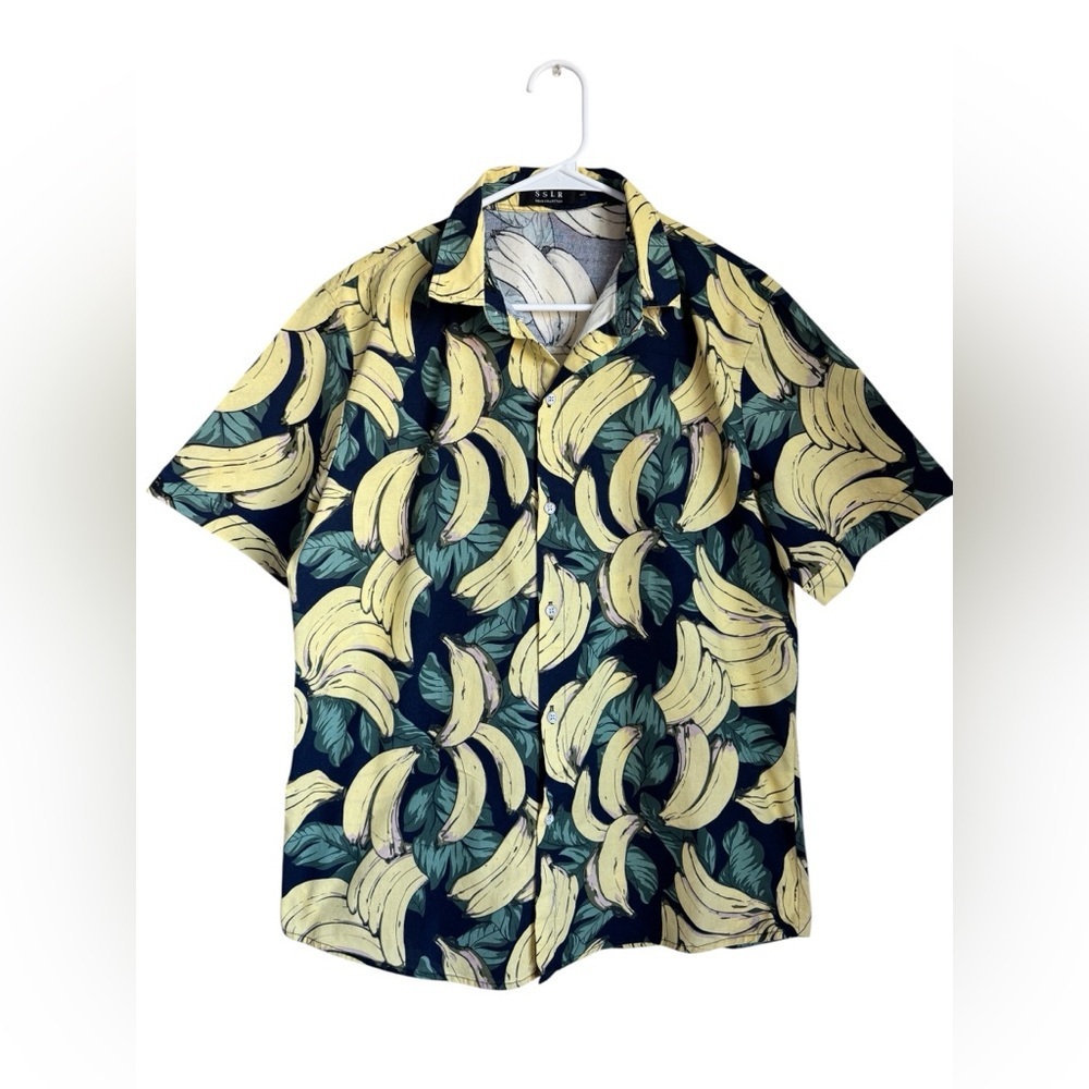 SSLR Men's Banana Print Short Sleeve